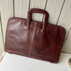 Wilsons Leather Brown Briefcase Laptop Bag – Vintage Classic Workwear Core